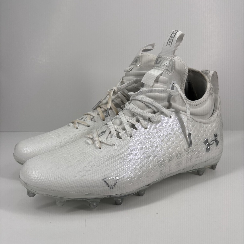 Under Armour Spotlight Lux MC 2.0 Football Cleats Men's US 13 White‎ Lightweight